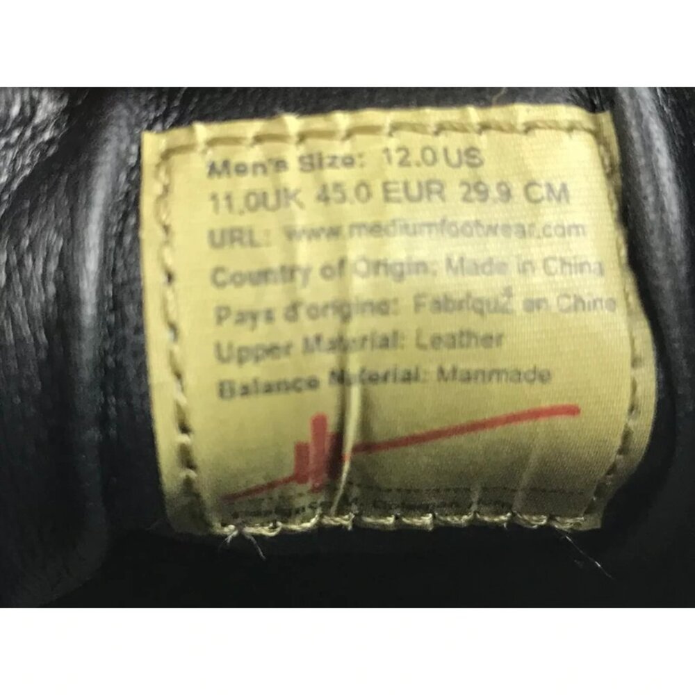 Medium Mens Brown Gray Yellow Leather Round Toe Sneaker‎ Shoes Size US 12 - Picture 9 of 9